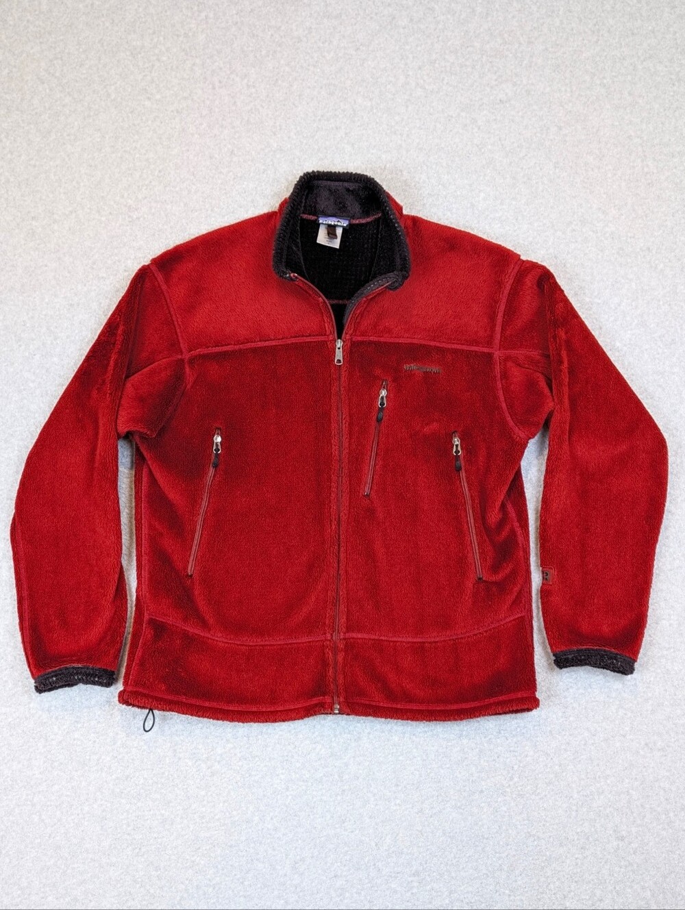 Vtg Patagonia R4 Deep Pile Fleece Jacket Large Regulator Red Vintage Made In USA